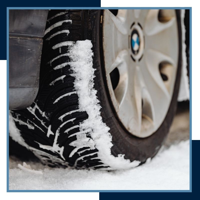 tire in snow
