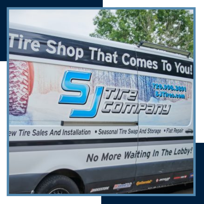SJ Tire Company vehicle