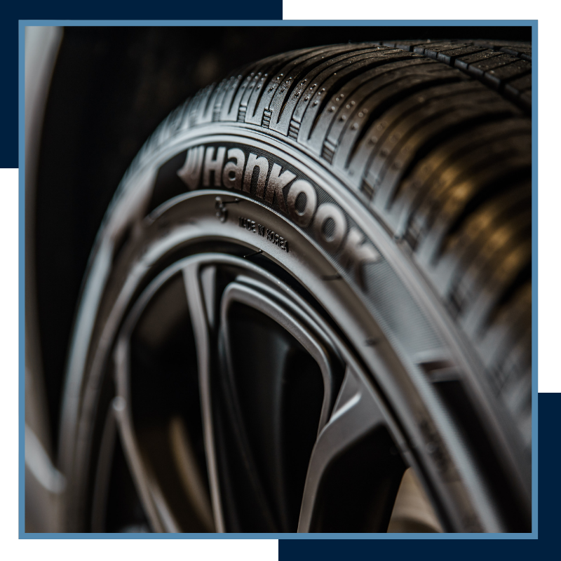 close up of tire